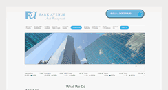 Desktop Screenshot of parkavenueassetmgt.com